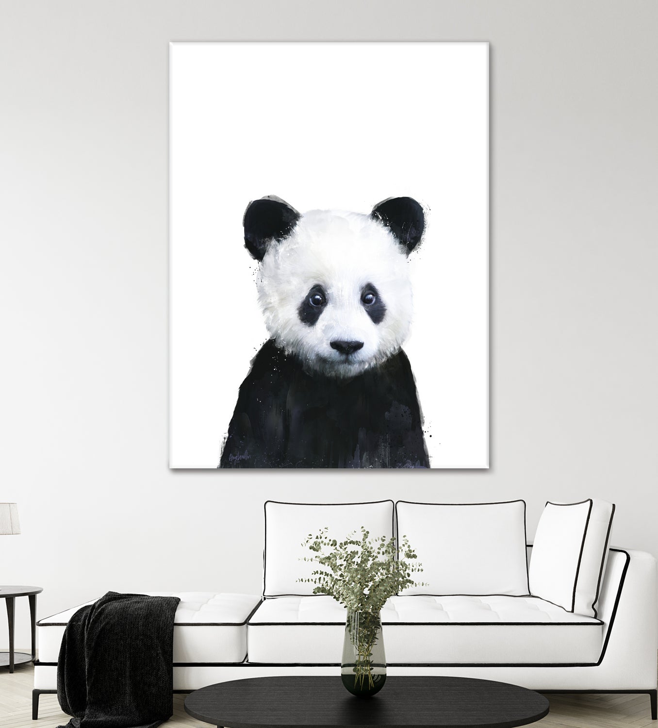 Little Panda by Amy Hamilton on GIANT ART - white digital painting