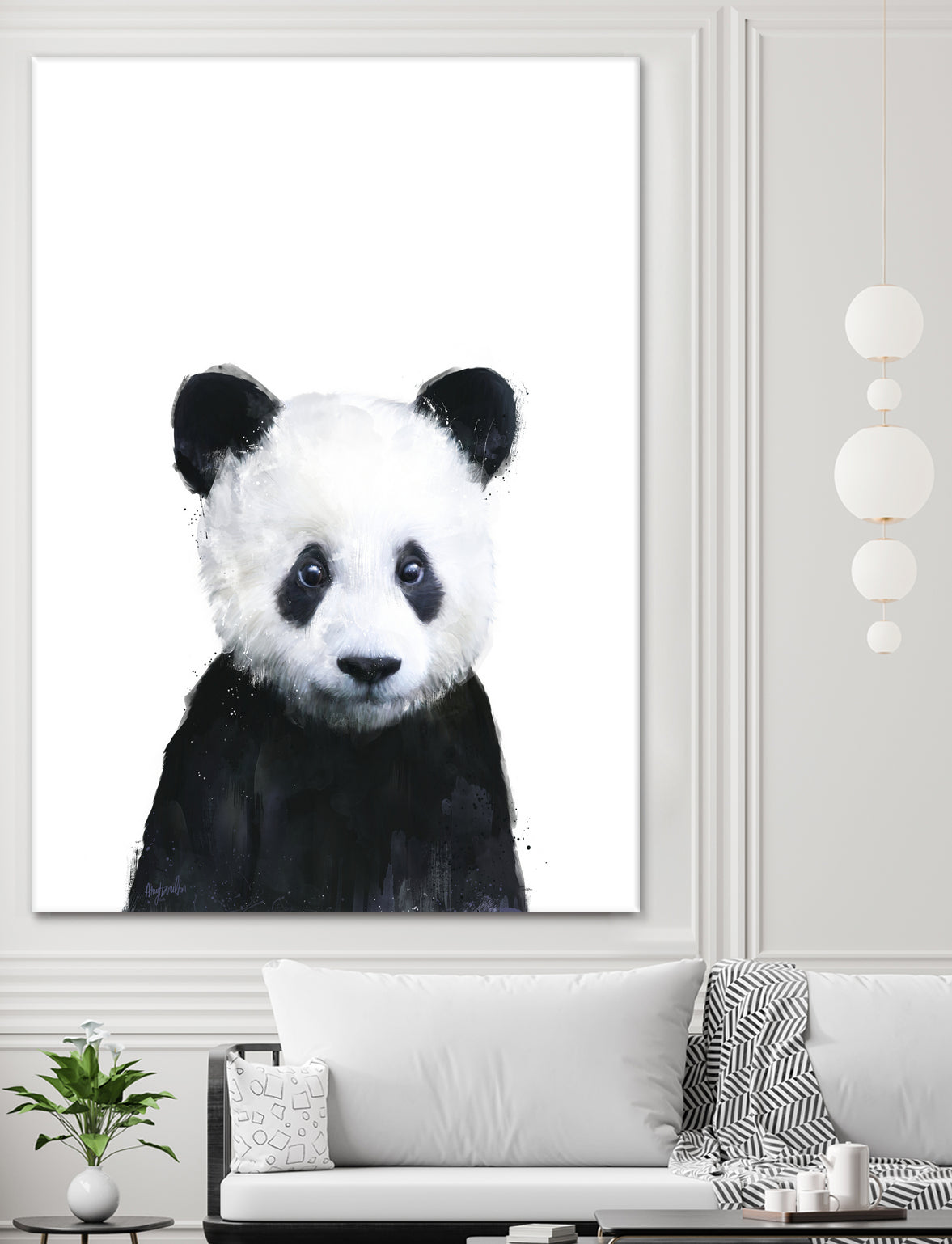 Little Panda by Amy Hamilton on GIANT ART - white digital painting