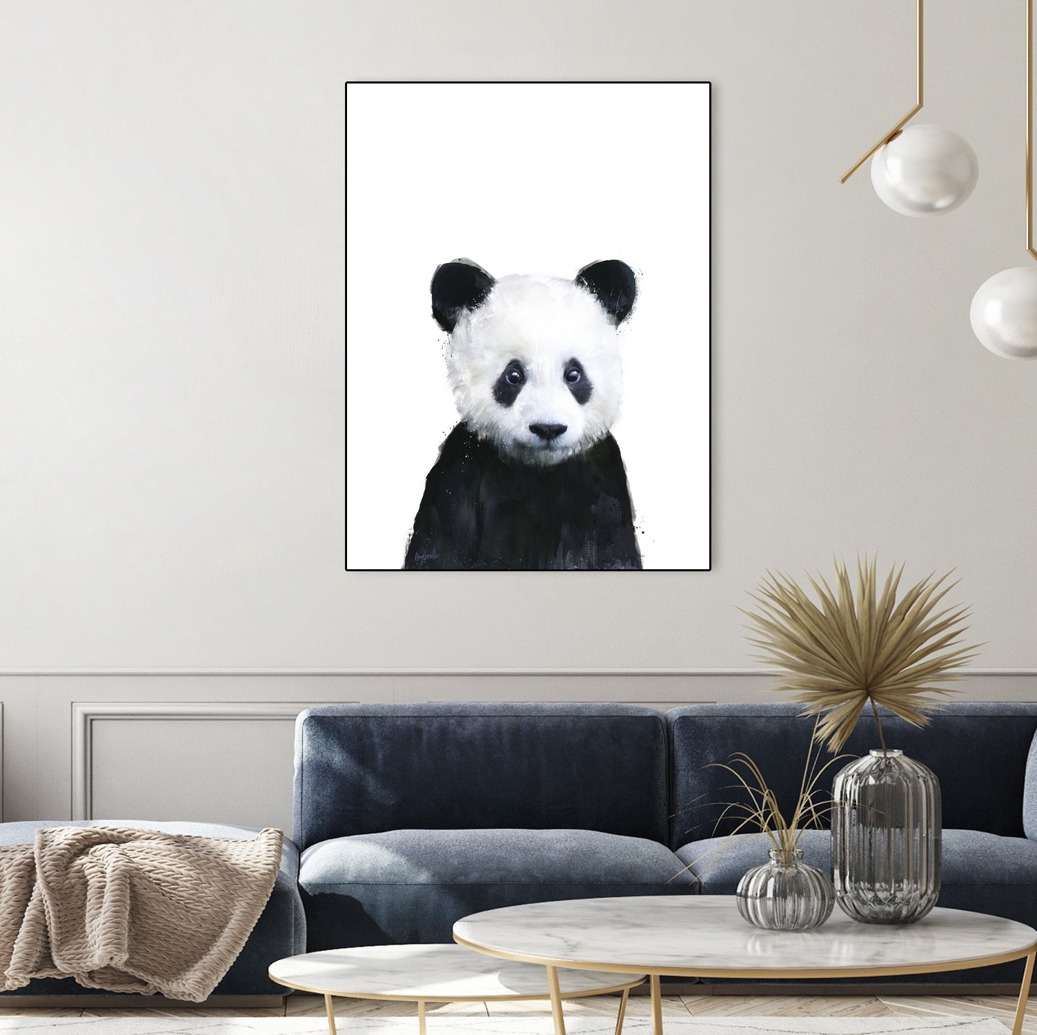 Little Panda by Amy Hamilton on GIANT ART - white digital painting