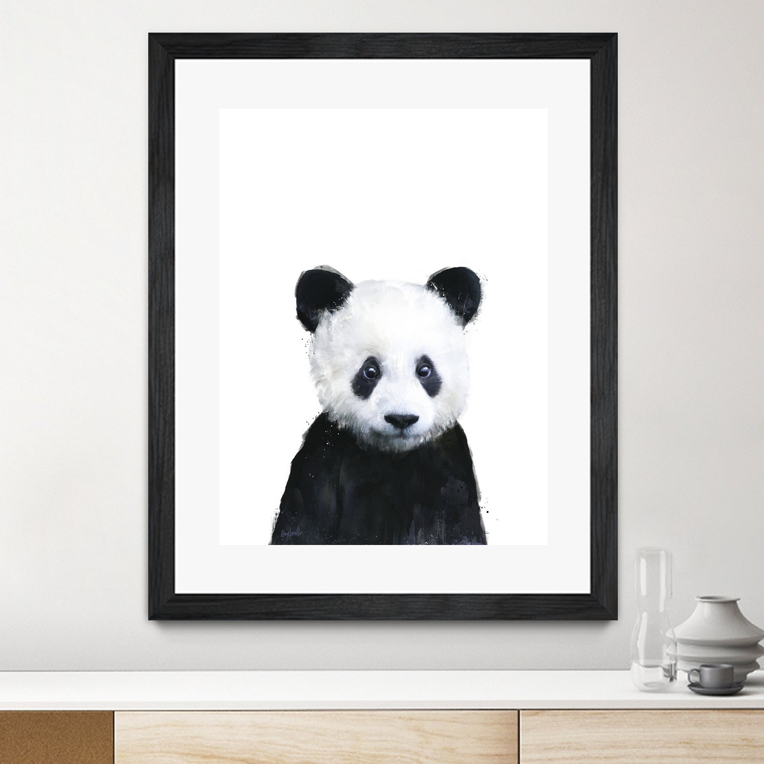 Little Panda by Amy Hamilton on GIANT ART - white digital painting