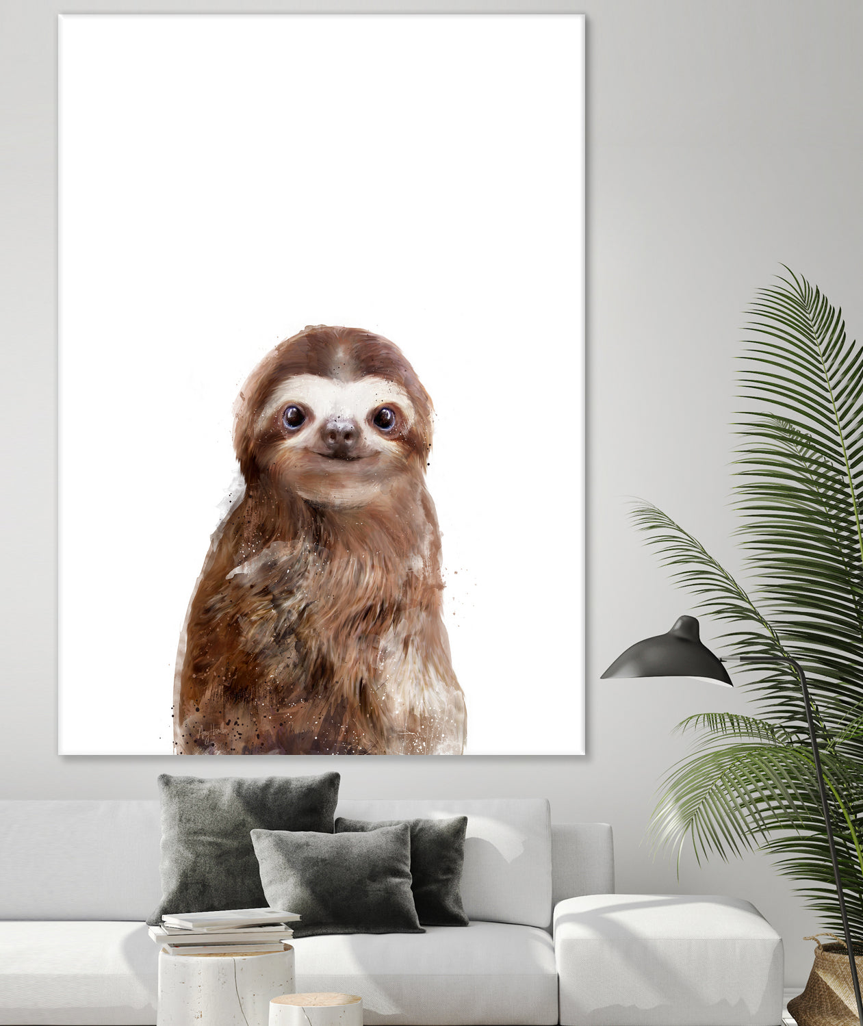 Little Sloth by Amy Hamilton on GIANT ART - brown digital painting