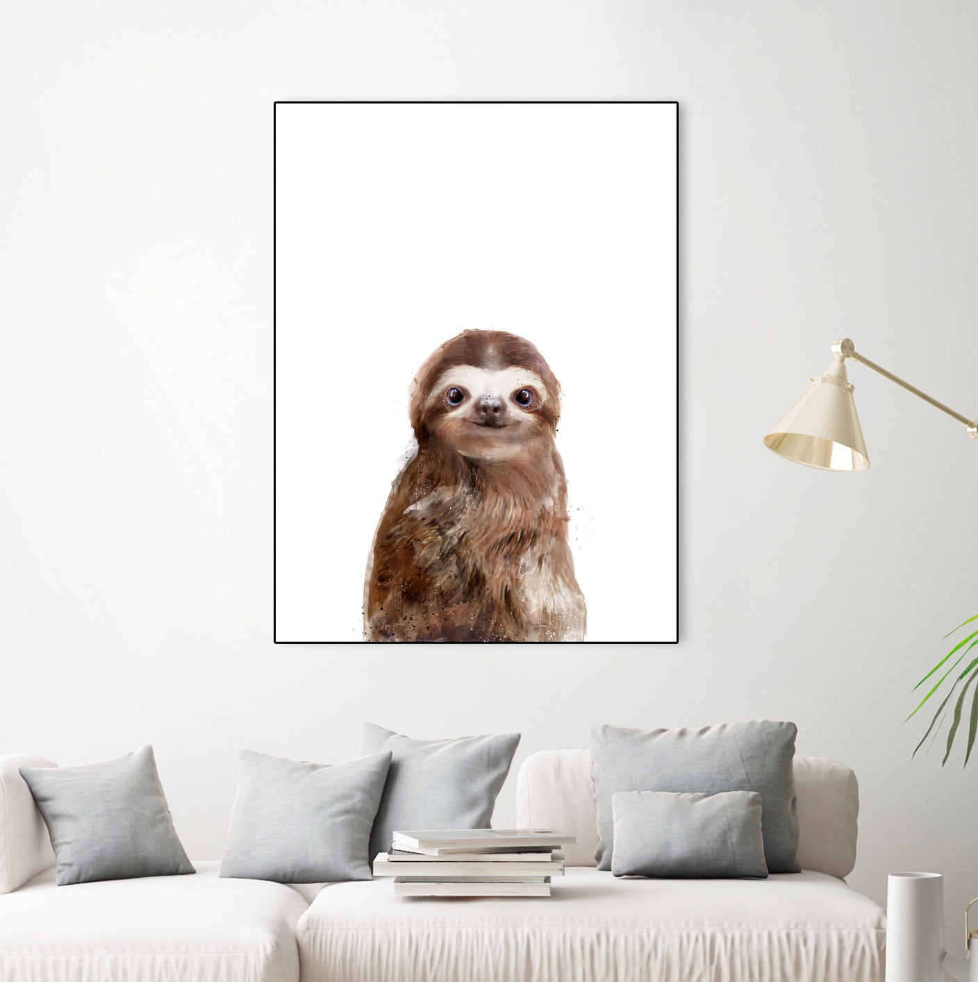 Little Sloth by Amy Hamilton on GIANT ART - brown digital painting