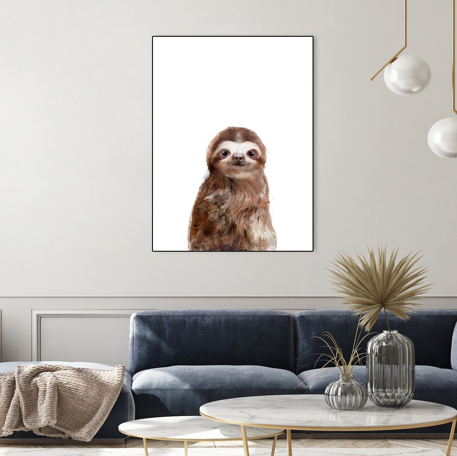 Little Sloth by Amy Hamilton on GIANT ART - brown digital painting