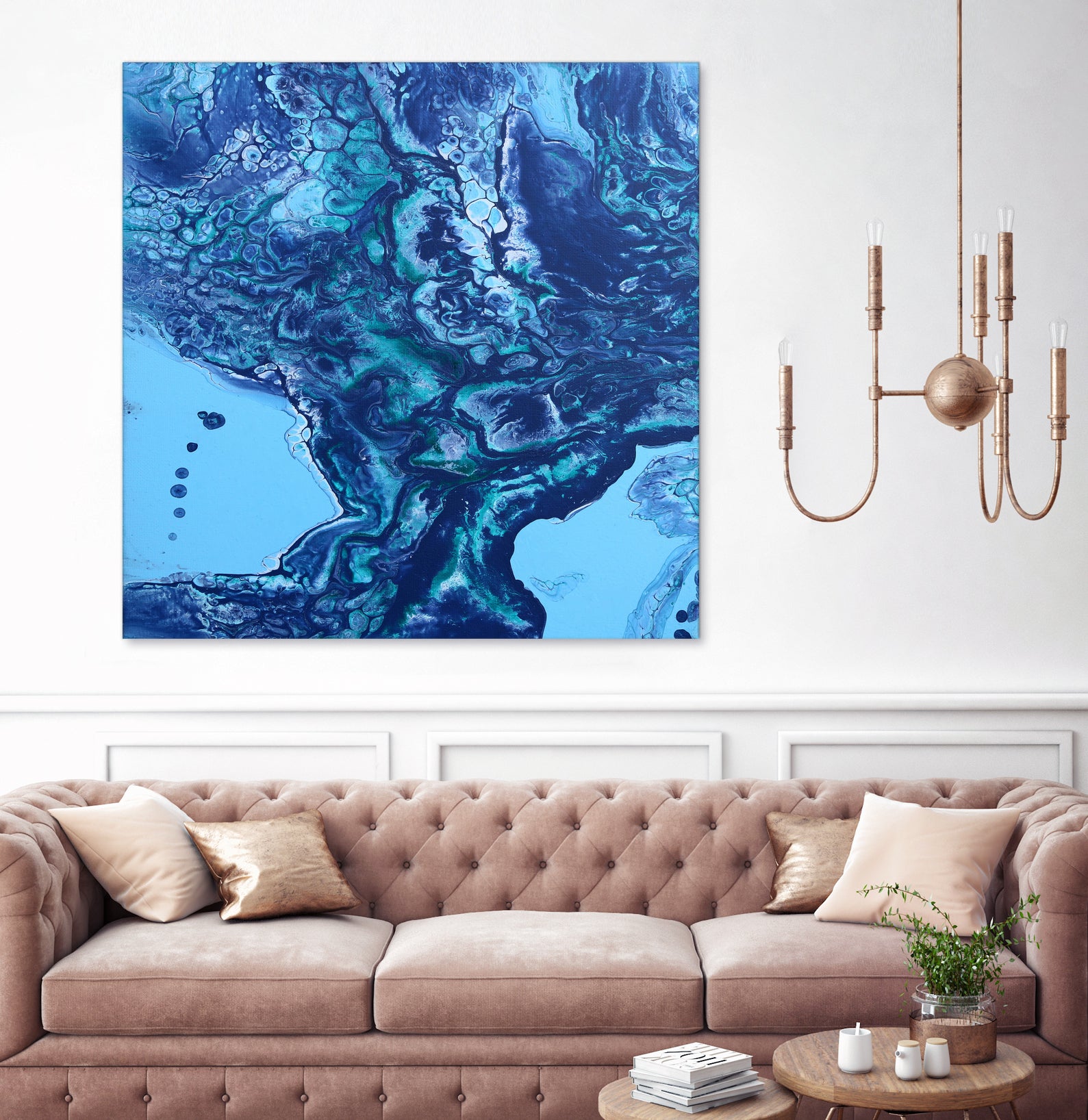 Vesuvius by L. Renee Jones on GIANT ART - blue mixed media