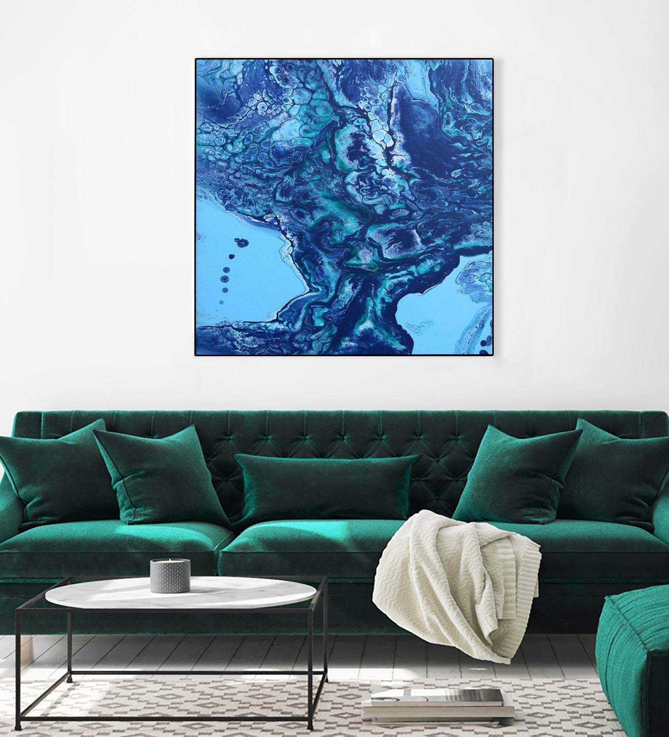 Vesuvius by L. Renee Jones on GIANT ART - blue mixed media