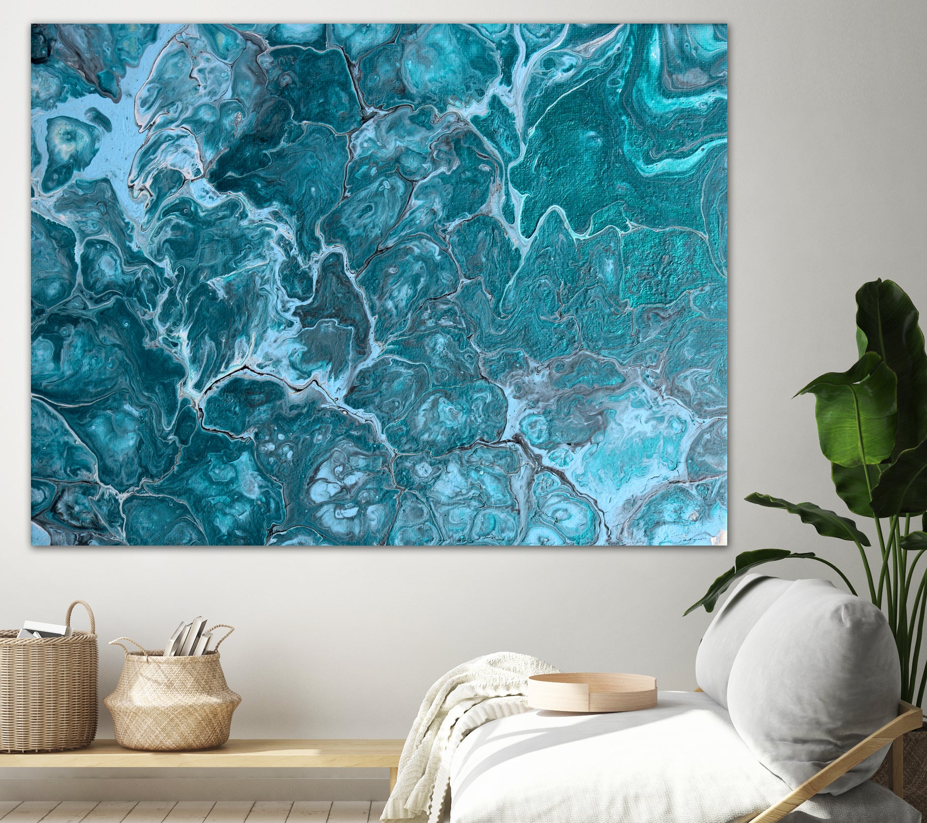 Serenity Sea by L. Renee Jones on GIANT ART - blue mixed media