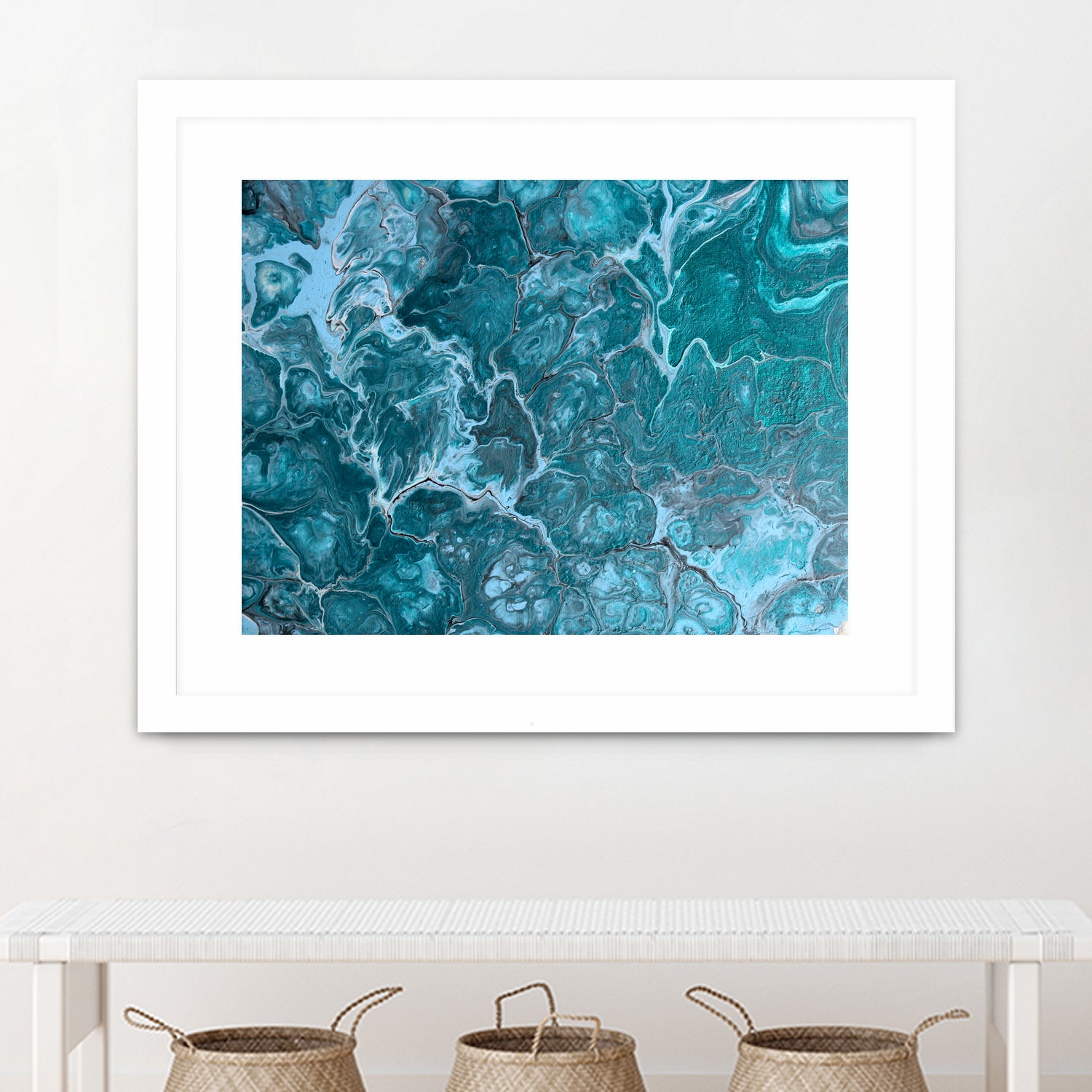 Serenity Sea by L. Renee Jones on GIANT ART - blue mixed media