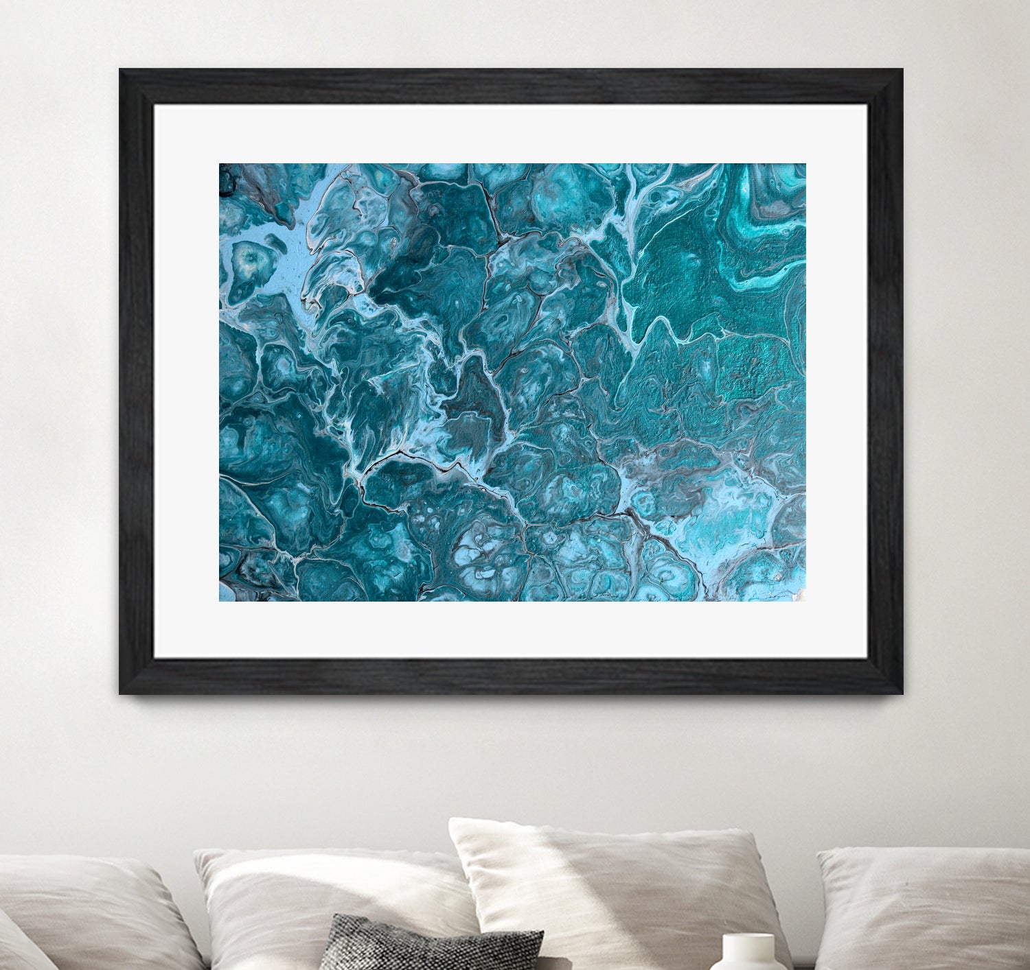 Serenity Sea by L. Renee Jones on GIANT ART - blue mixed media