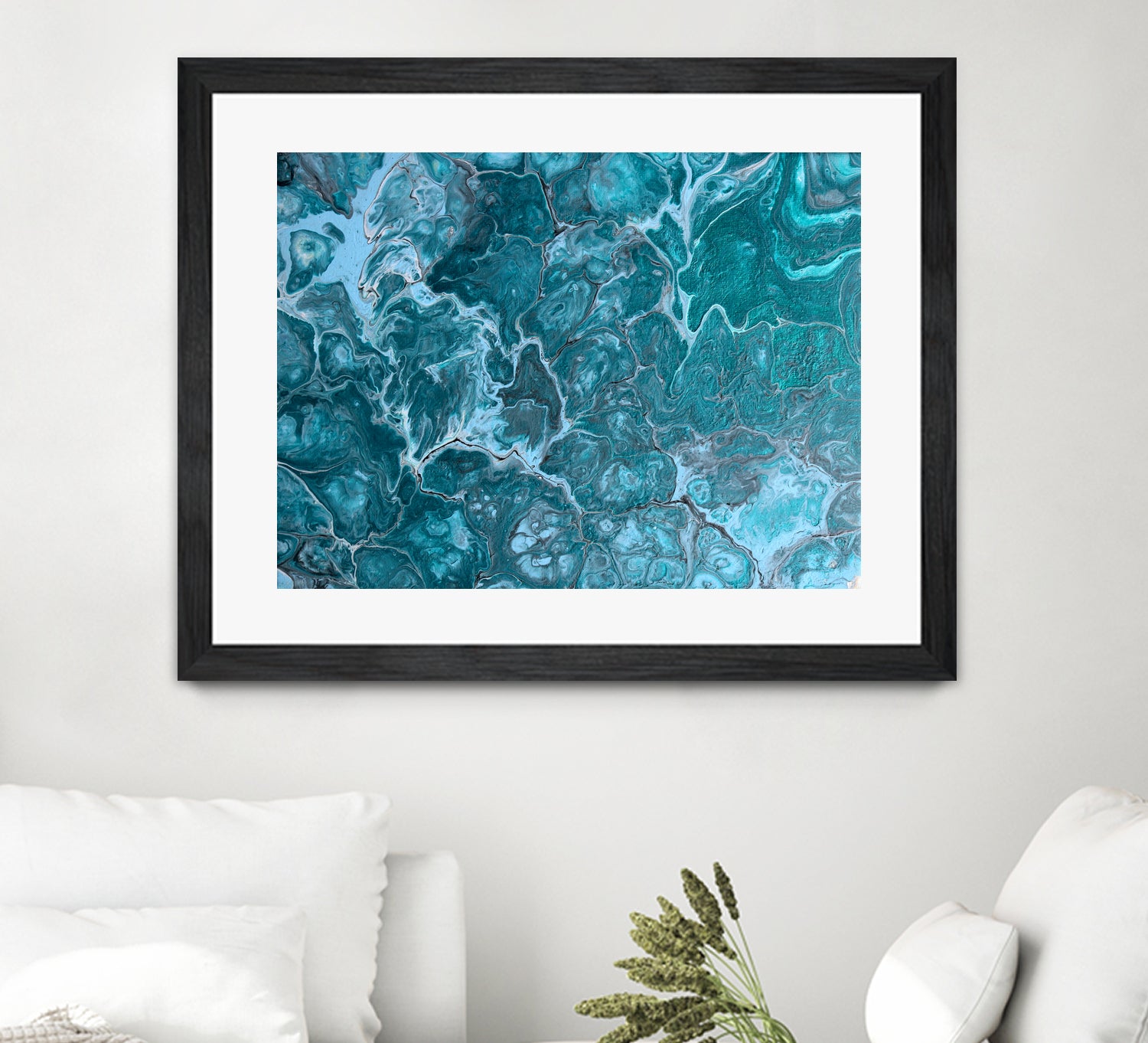 Serenity Sea by L. Renee Jones on GIANT ART - blue mixed media