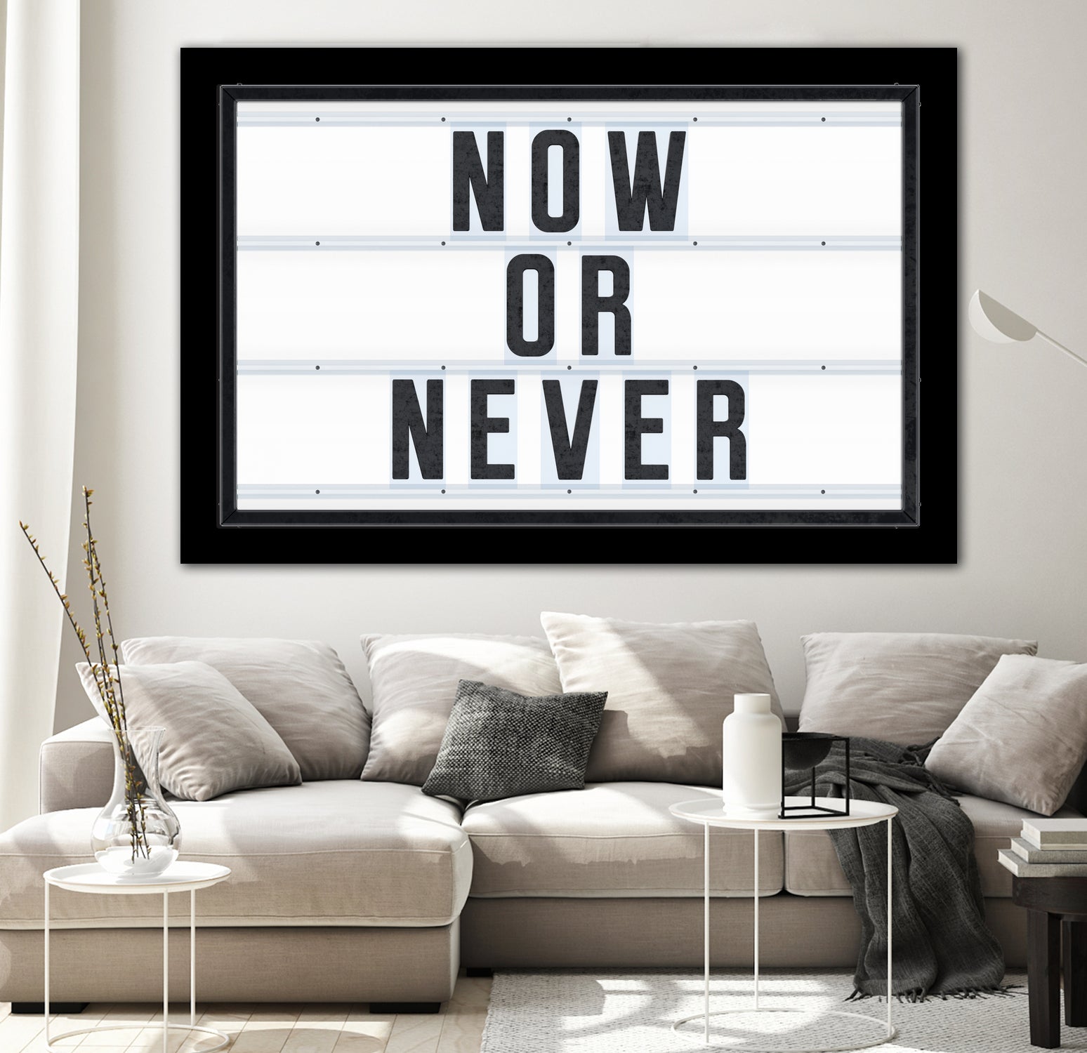 Now or Never by Art Frankenberg on GIANT ART - white typography