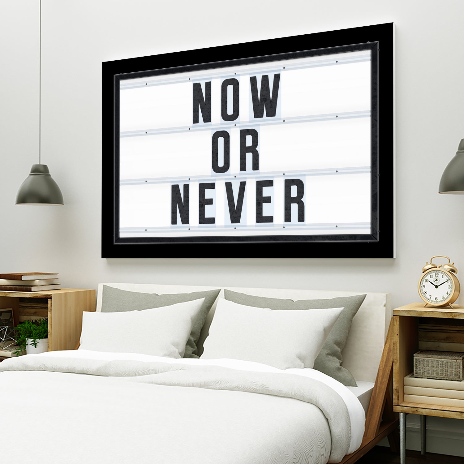 Now or Never by Art Frankenberg on GIANT ART - white typography