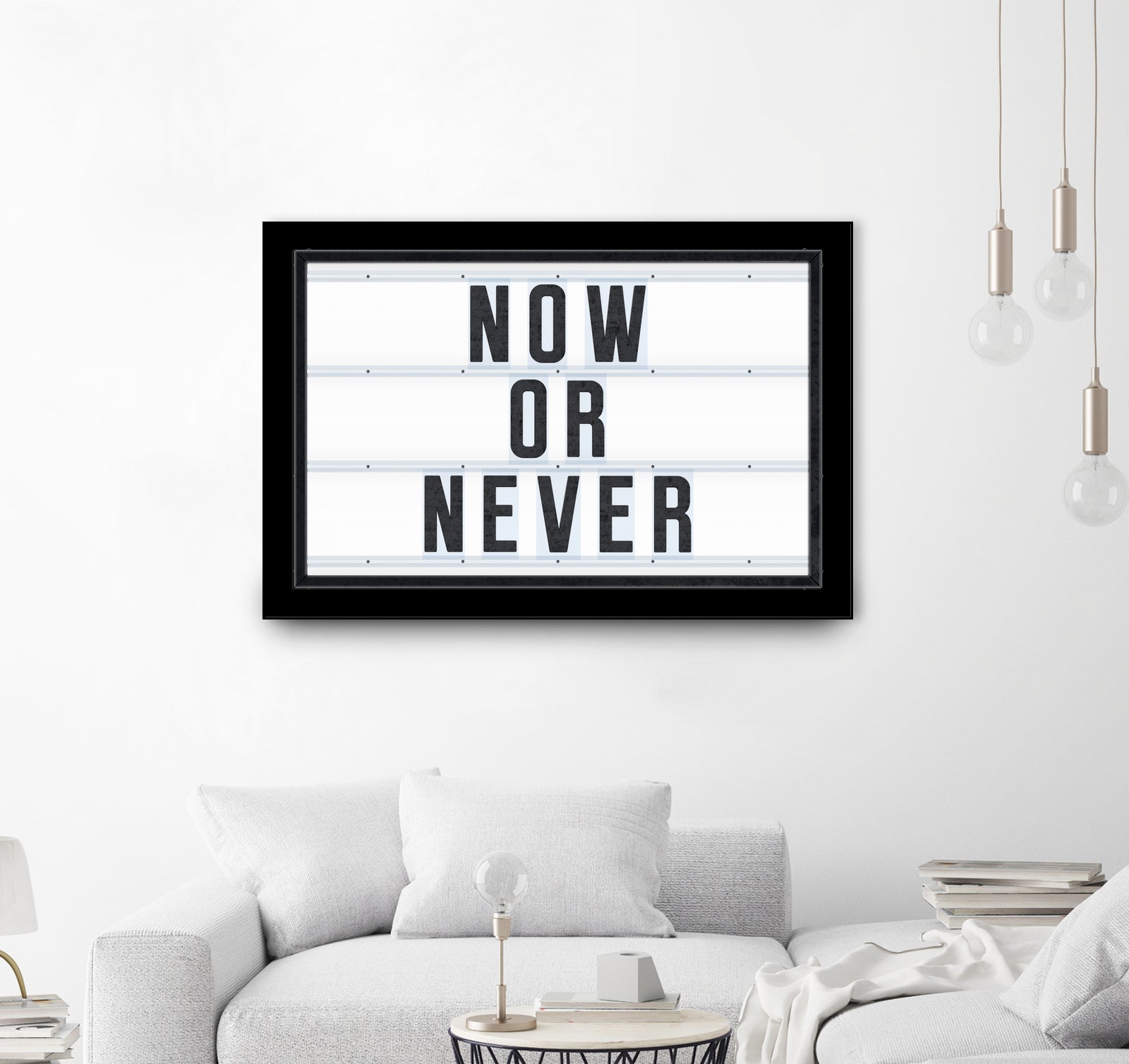 Now or Never by Art Frankenberg on GIANT ART - white typography