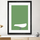 Bicycle Bird Minimal by Nilesh Kulkarni on GIANT ART - green vector illustration