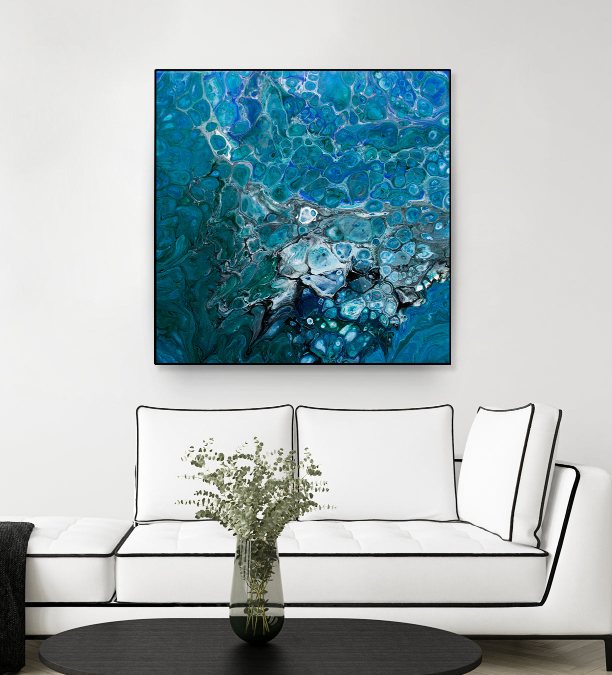 Ocean's Flow by L. Renee Jones on GIANT ART - blue mixed media