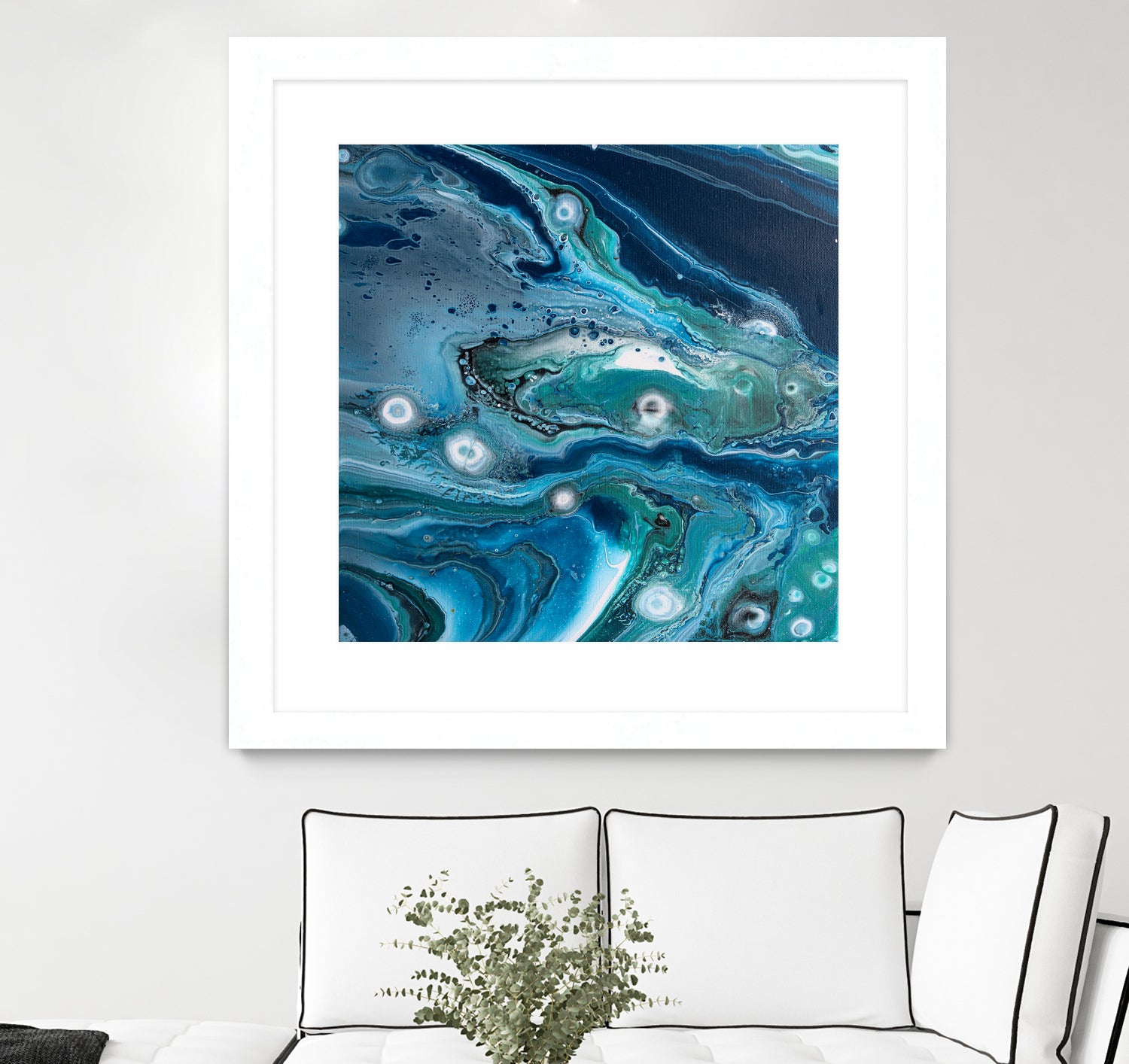 Celestial Seas by L. Renee Jones on GIANT ART - blue mixed media