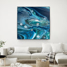 Celestial Seas by L. Renee Jones on GIANT ART - blue mixed media