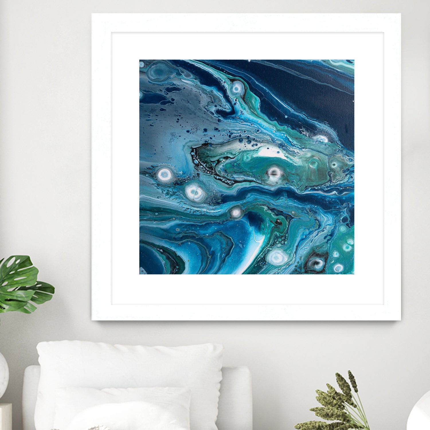 Celestial Seas by L. Renee Jones on GIANT ART - blue mixed media