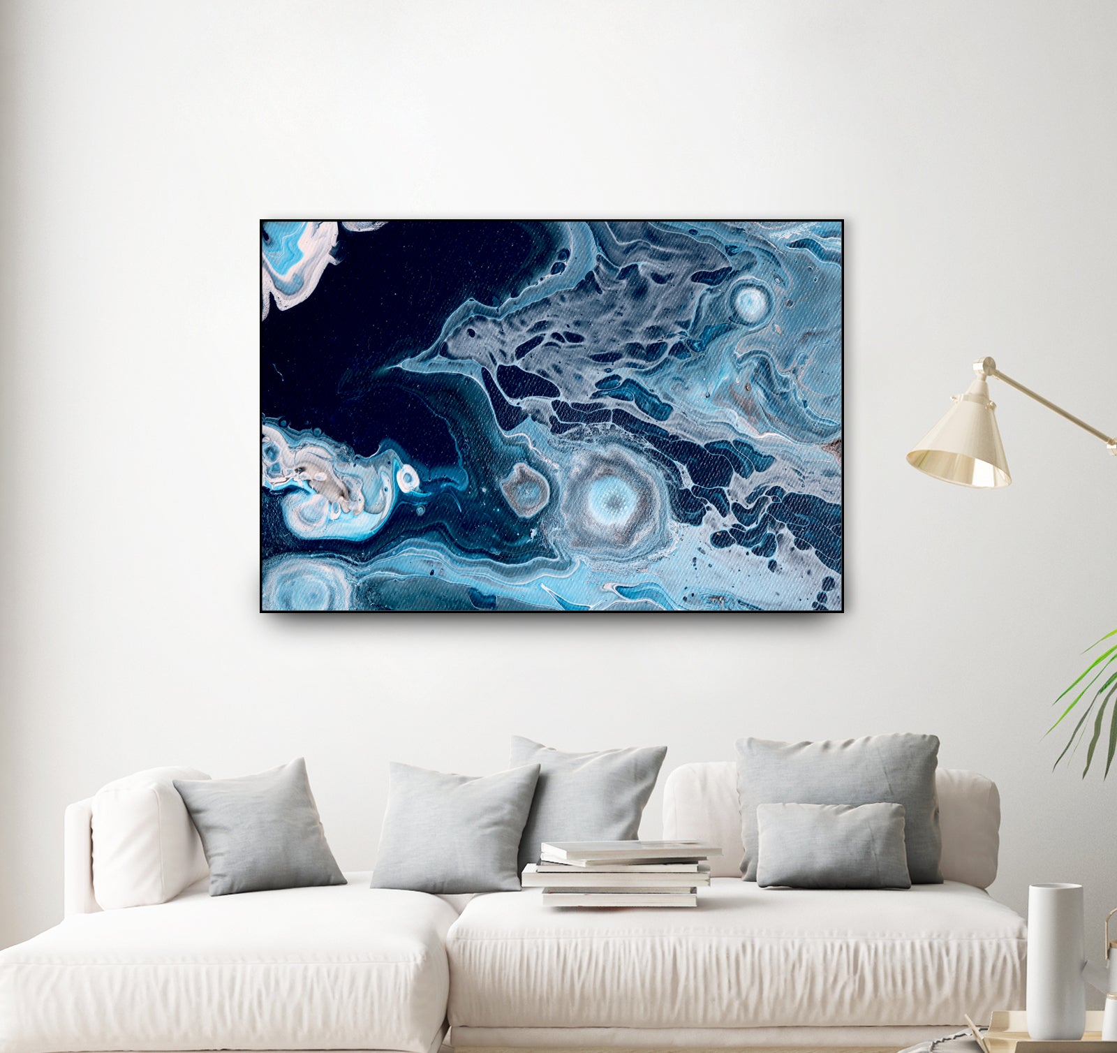 Oceans by L. Renee Jones on GIANT ART - blue mixed media