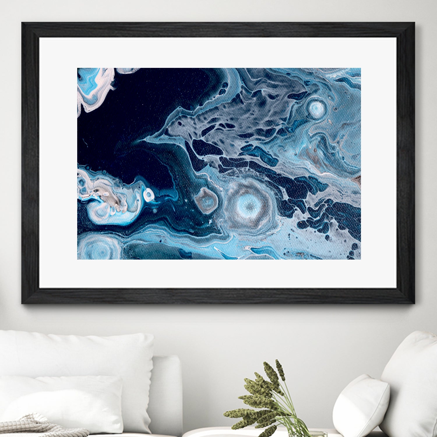 Oceans by L. Renee Jones on GIANT ART - blue mixed media