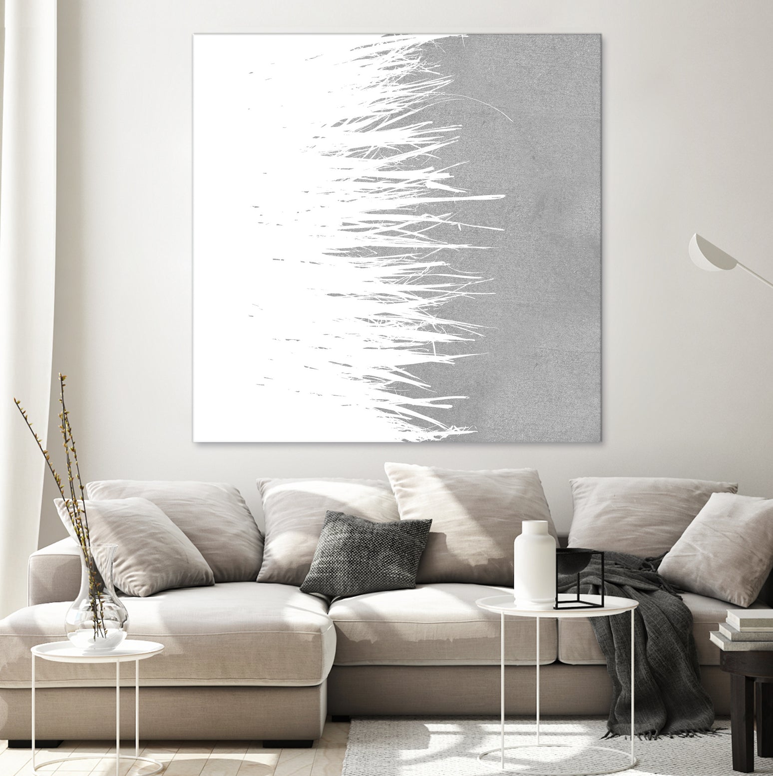 Concrete Fringe W On Side by Emeline Tate-Robertson on GIANT ART - gray digital painting