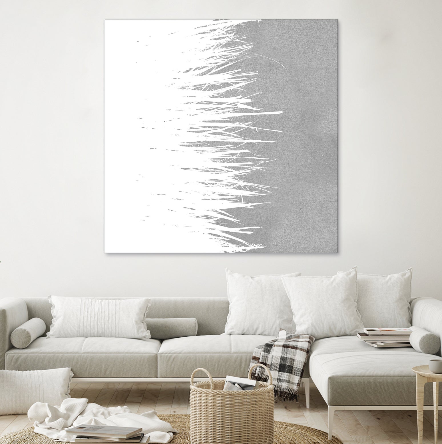 Concrete Fringe W On Side by Emeline Tate-Robertson on GIANT ART - gray digital painting