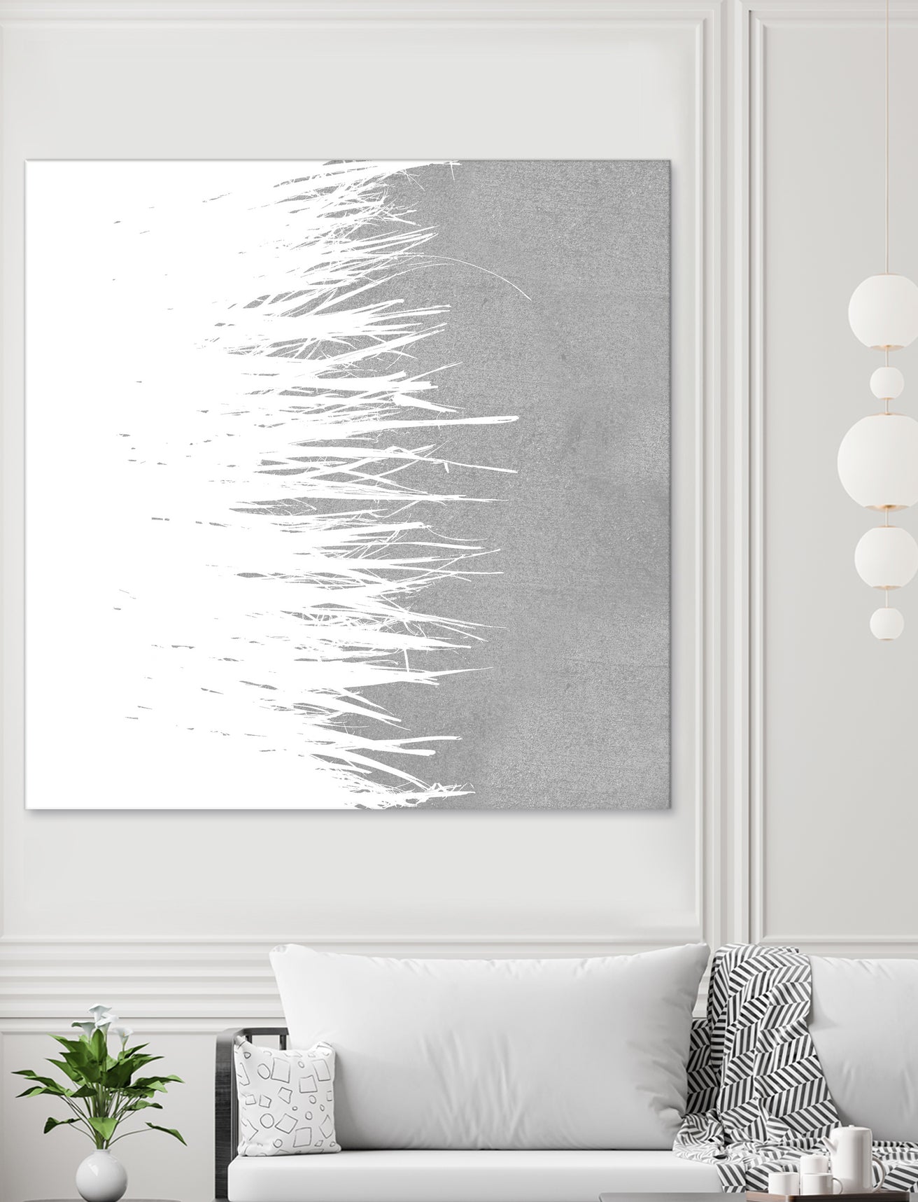 Concrete Fringe W On Side by Emeline Tate-Robertson on GIANT ART - gray digital painting