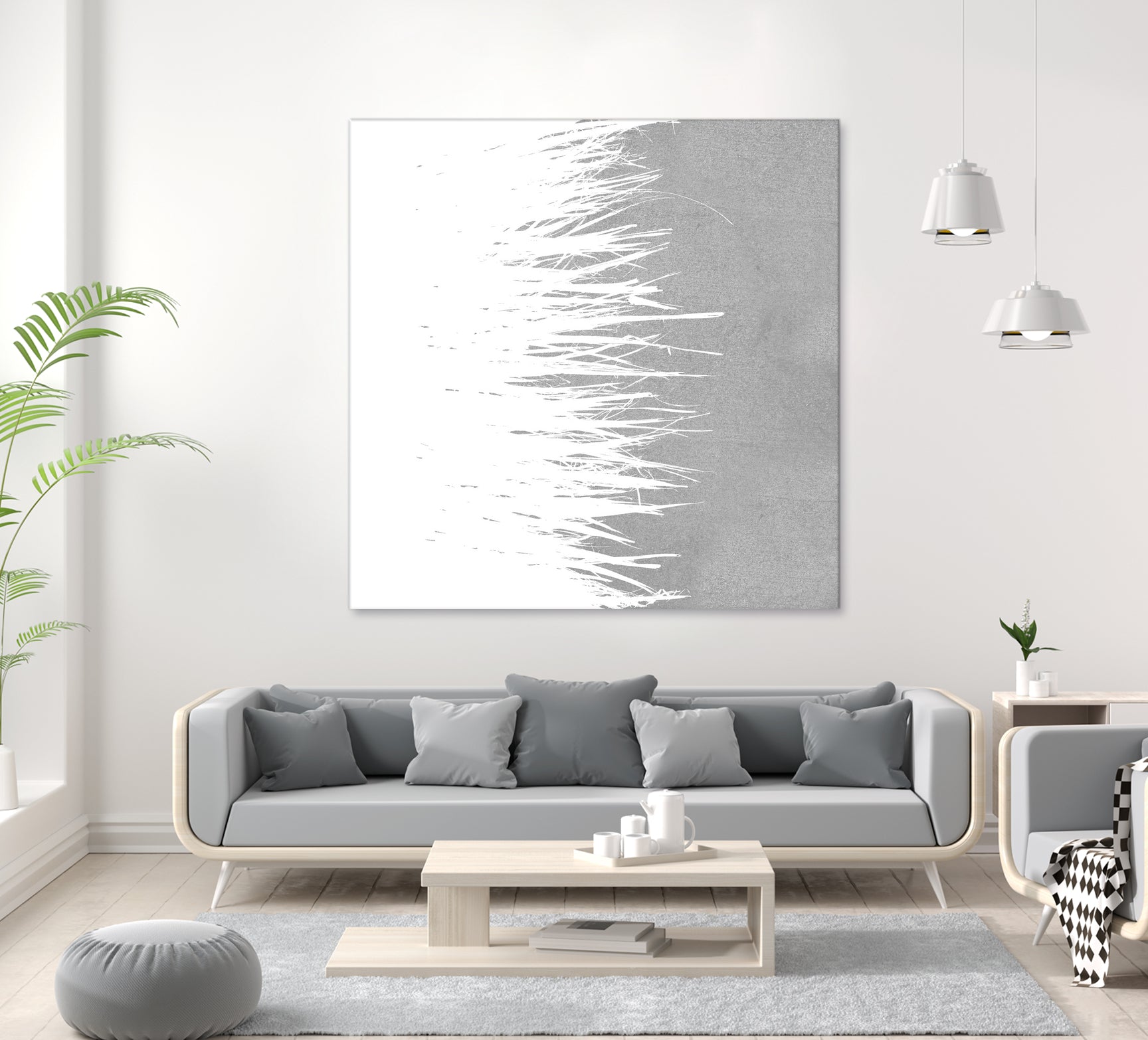 Concrete Fringe W On Side by Emeline Tate-Robertson on GIANT ART - gray digital painting