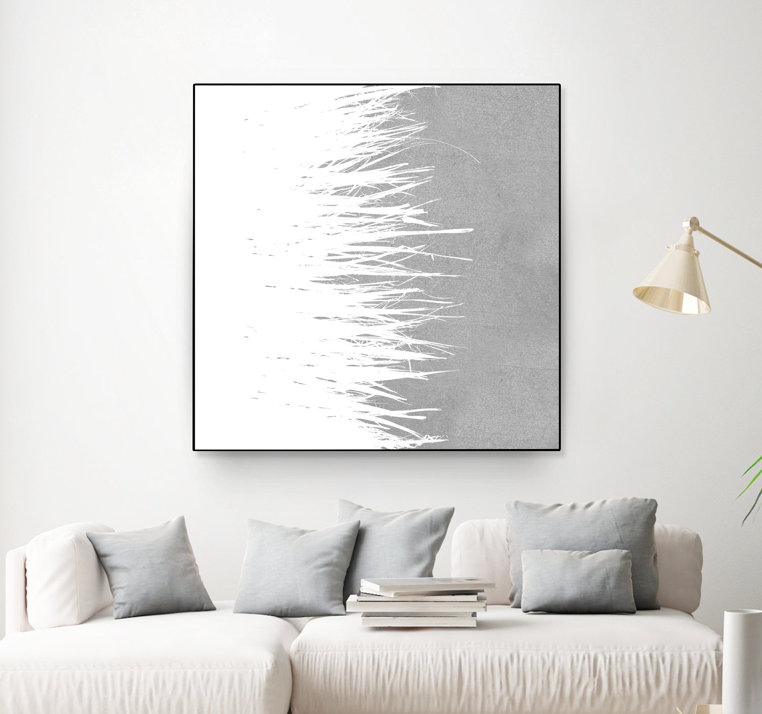 Concrete Fringe W On Side by Emeline Tate-Robertson on GIANT ART - gray digital painting