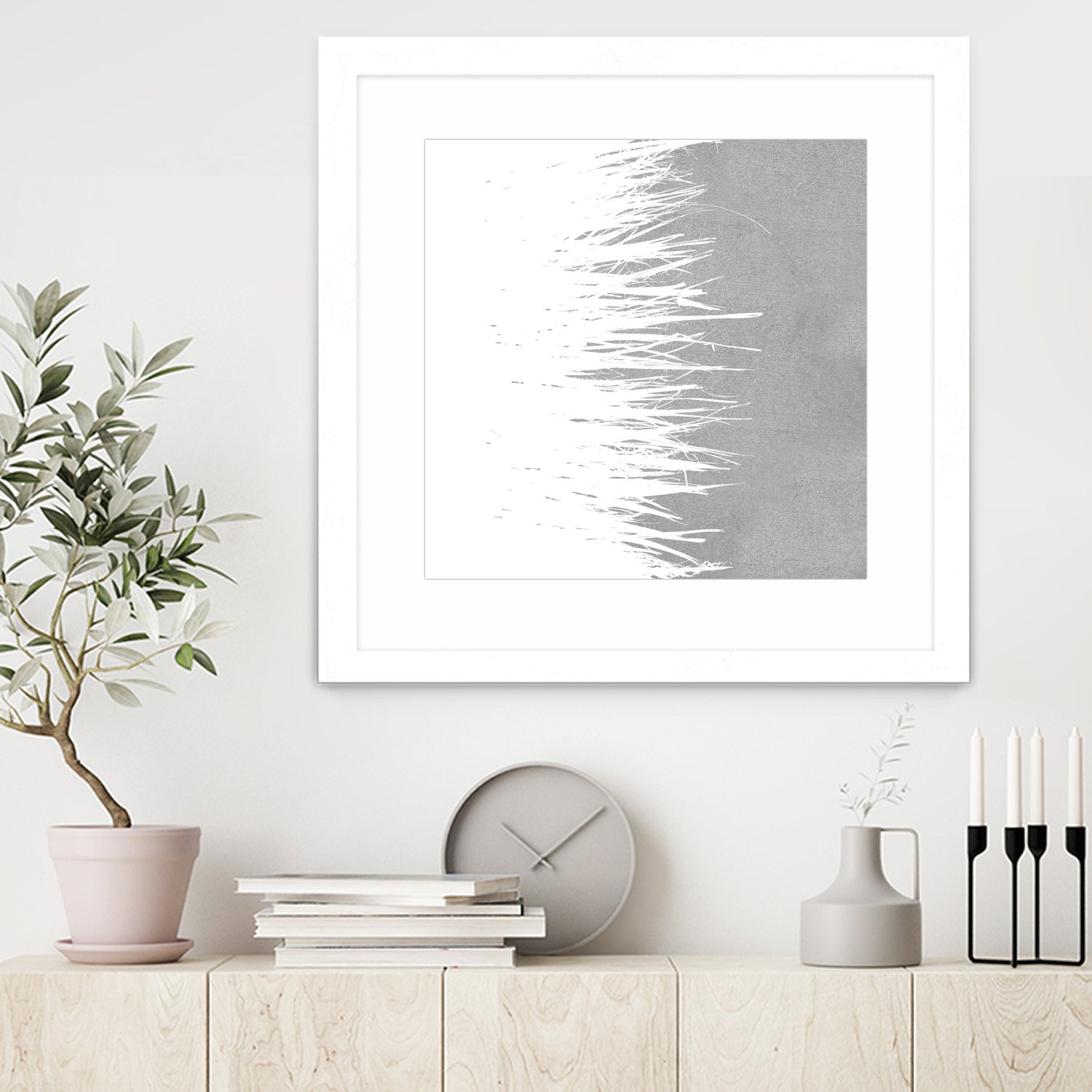 Concrete Fringe W On Side by Emeline Tate-Robertson on GIANT ART - gray digital painting