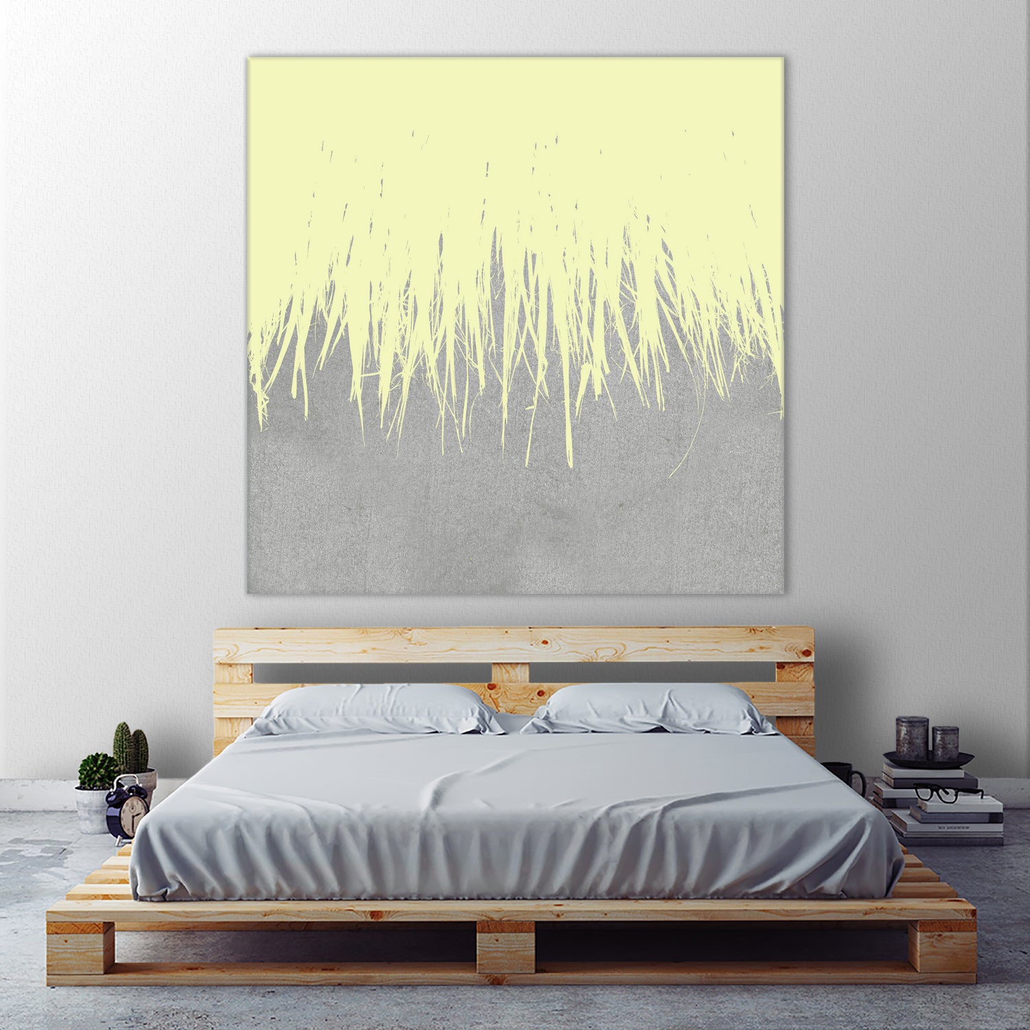 Concrete Fringe Yellow by Emeline Tate-Robertson on GIANT ART - yellow digital painting