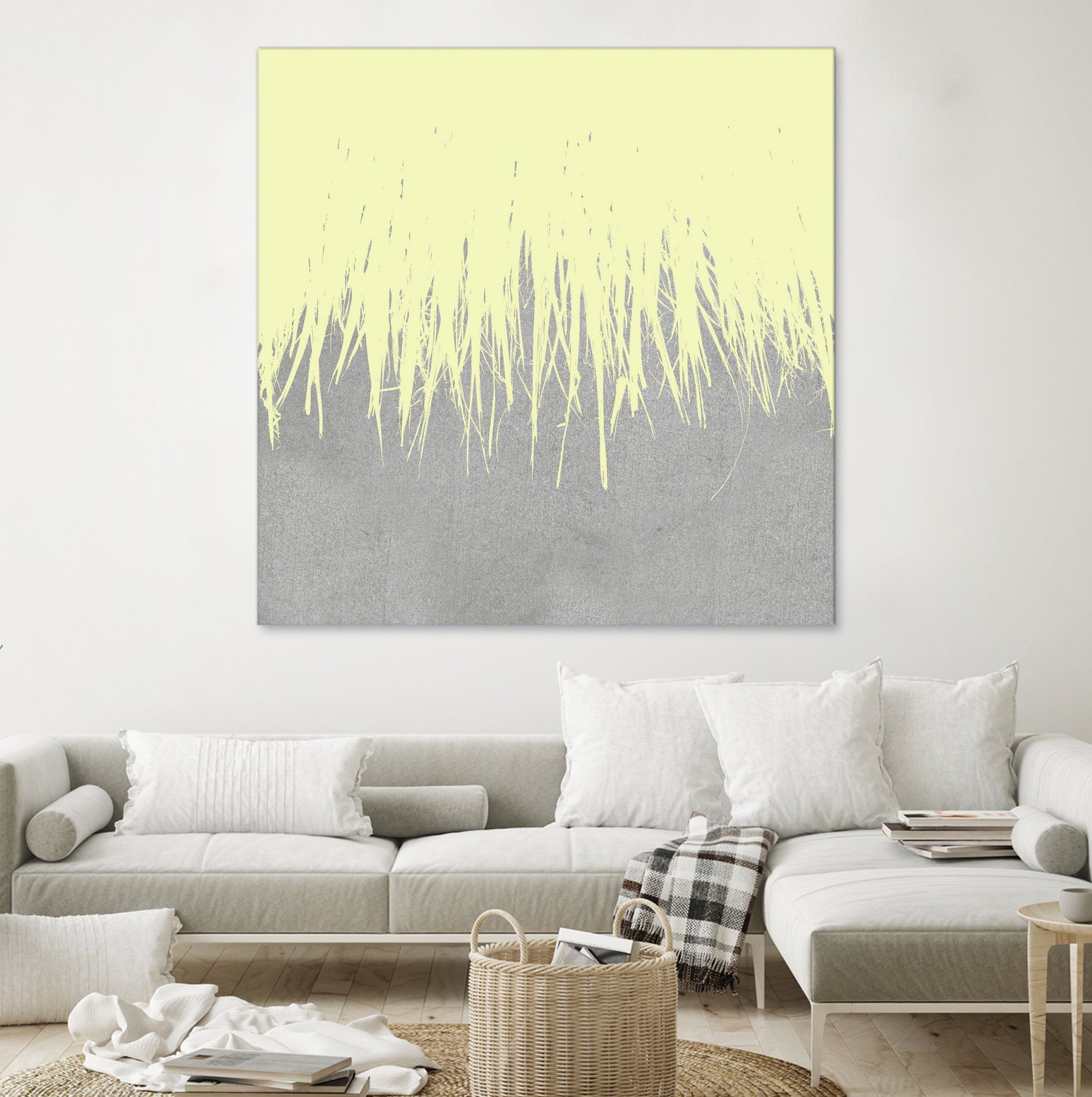 Concrete Fringe Yellow by Emeline Tate-Robertson on GIANT ART - yellow digital painting