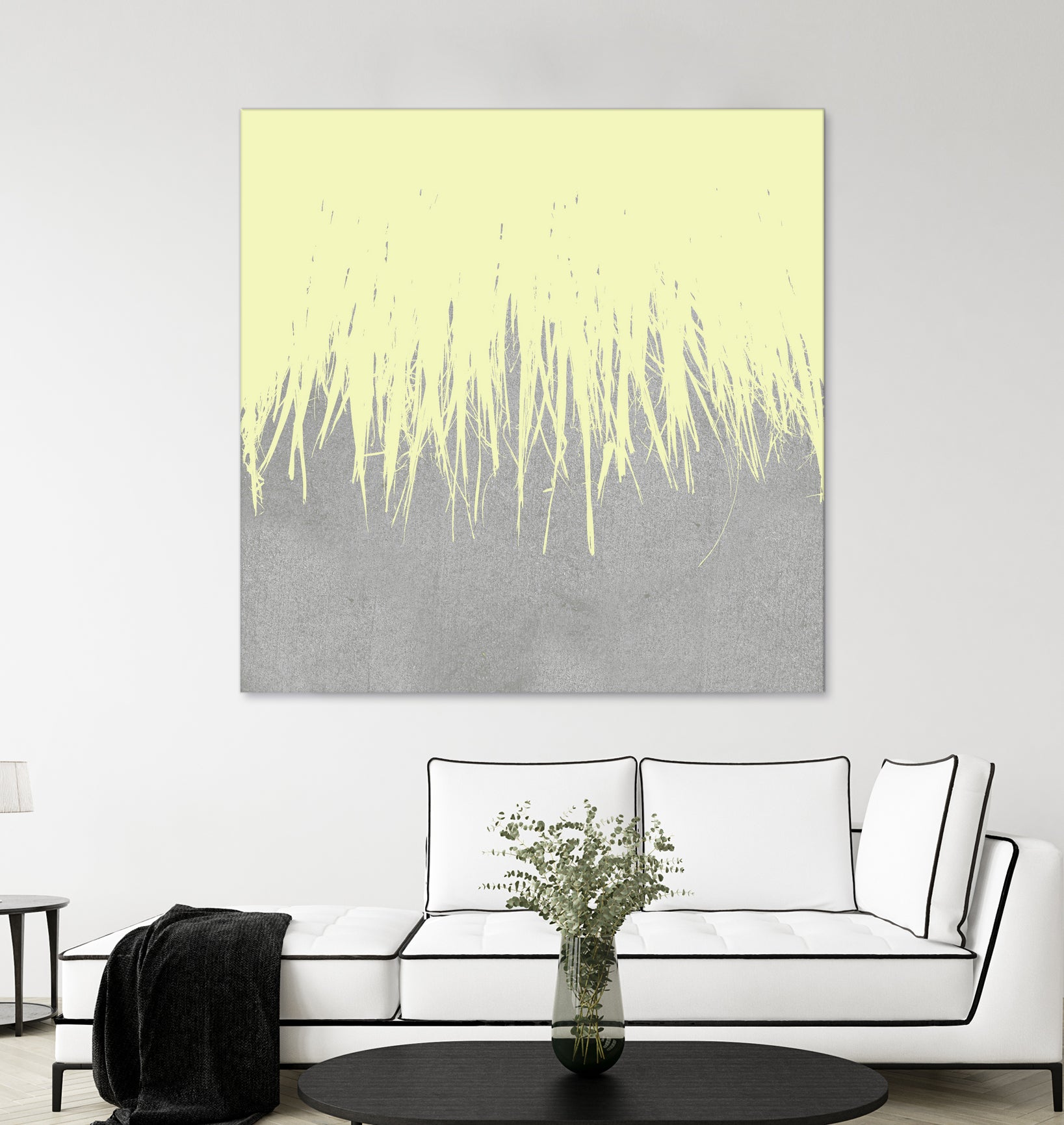 Concrete Fringe Yellow by Emeline Tate-Robertson on GIANT ART - yellow digital painting