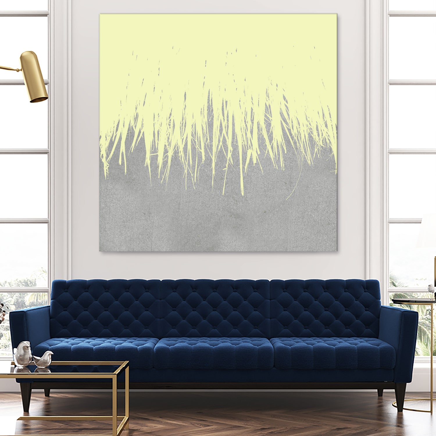 Concrete Fringe Yellow by Emeline Tate-Robertson on GIANT ART - yellow digital painting