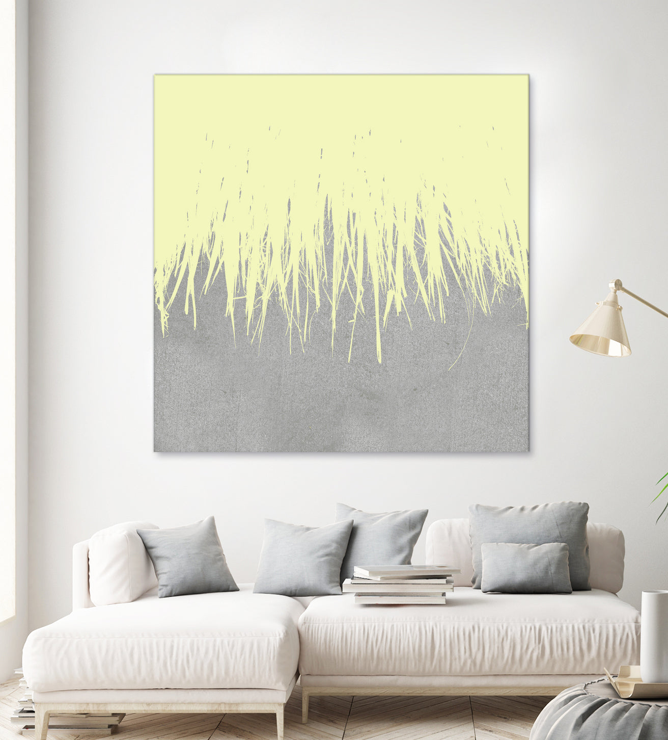 Concrete Fringe Yellow by Emeline Tate-Robertson on GIANT ART - yellow digital painting