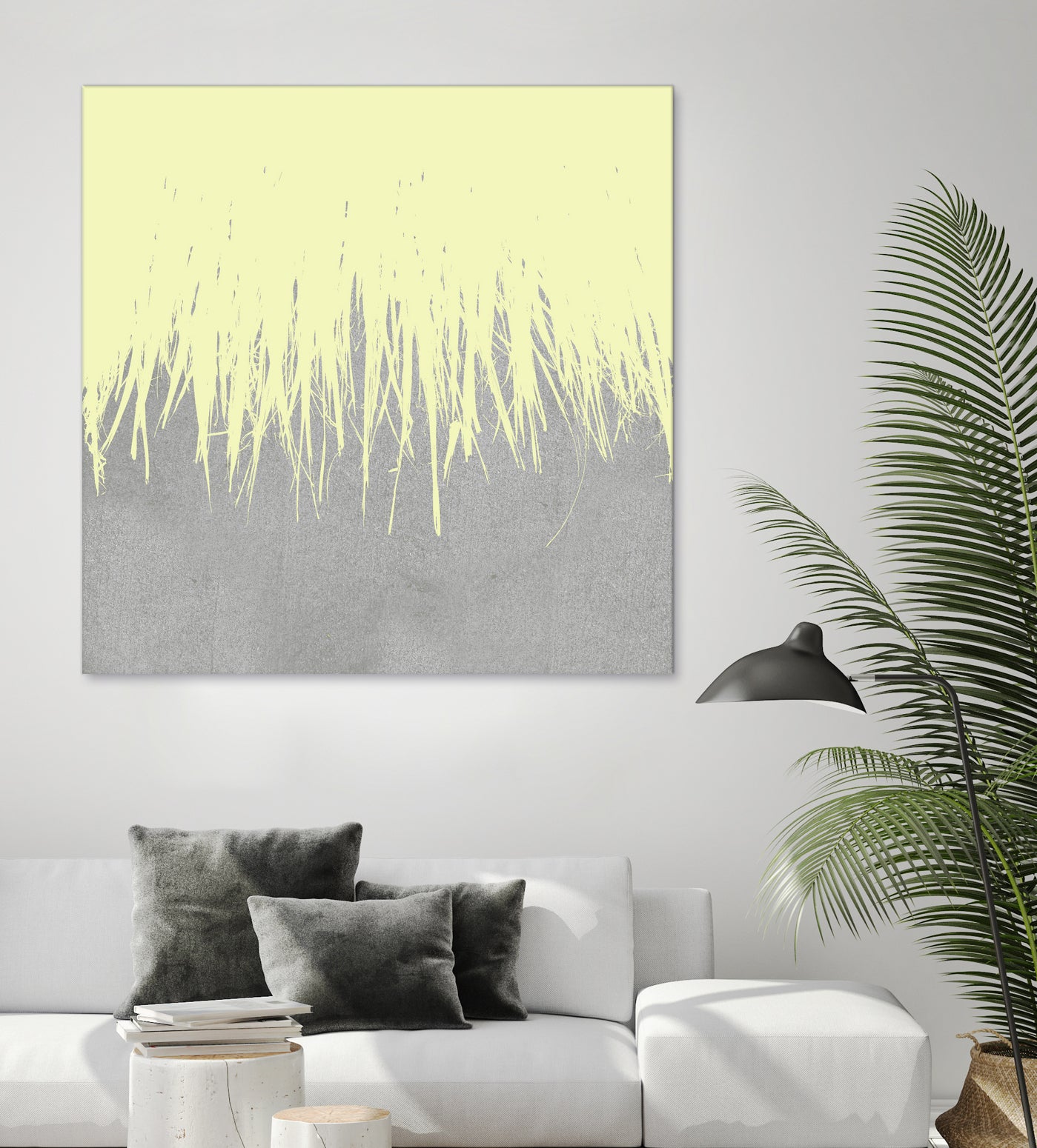 Concrete Fringe Yellow by Emeline Tate-Robertson on GIANT ART - yellow digital painting