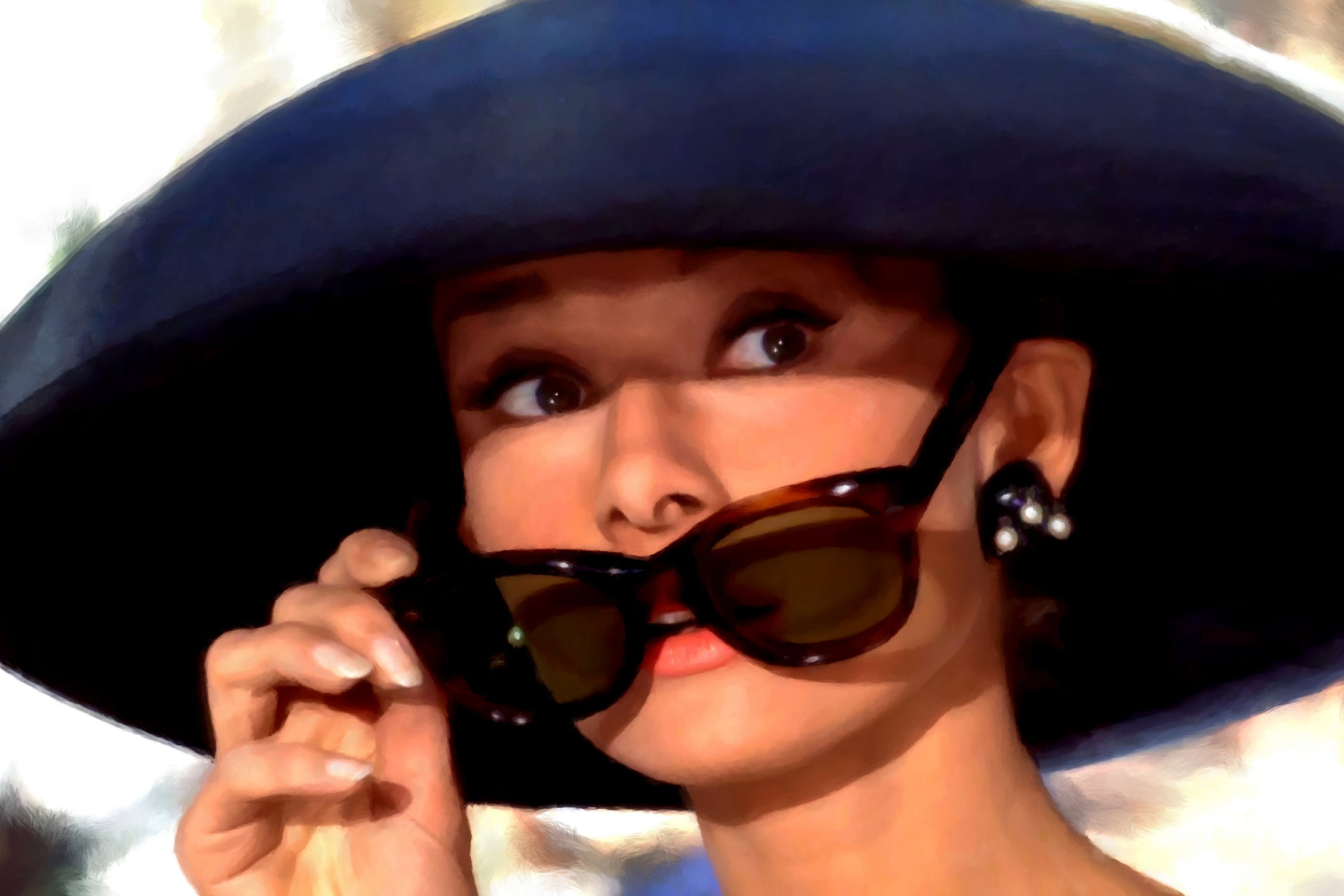 Audrey Hepburn @ Breakfast at Tiffany's #1 by Gabriel T Toro on GIANT ART - white mixed media