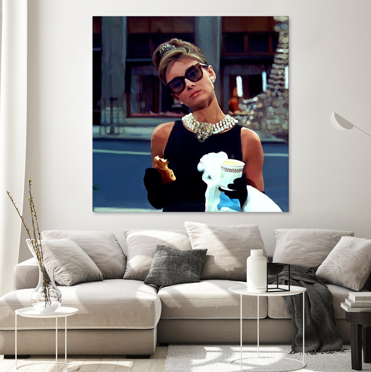 Audrey Hepburn @ Breakfast At Tiffanys #3 by Gabriel T Toro on GIANT ART - black mixed media