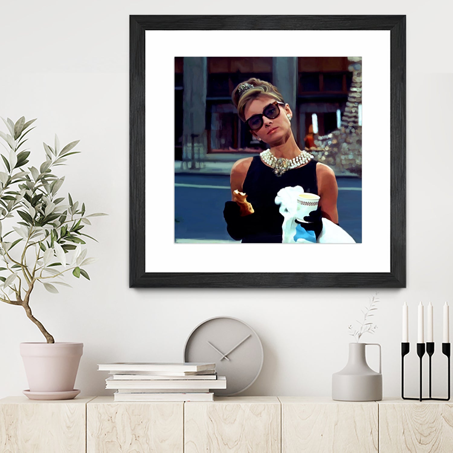 Audrey Hepburn @ Breakfast At Tiffanys #3 by Gabriel T Toro on GIANT ART - black mixed media