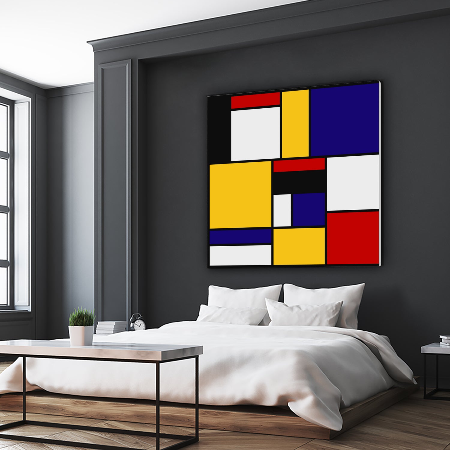 Mondrian De Stijl Art Movement by Saadana Shanmukam on GIANT ART - yellow digital drawing