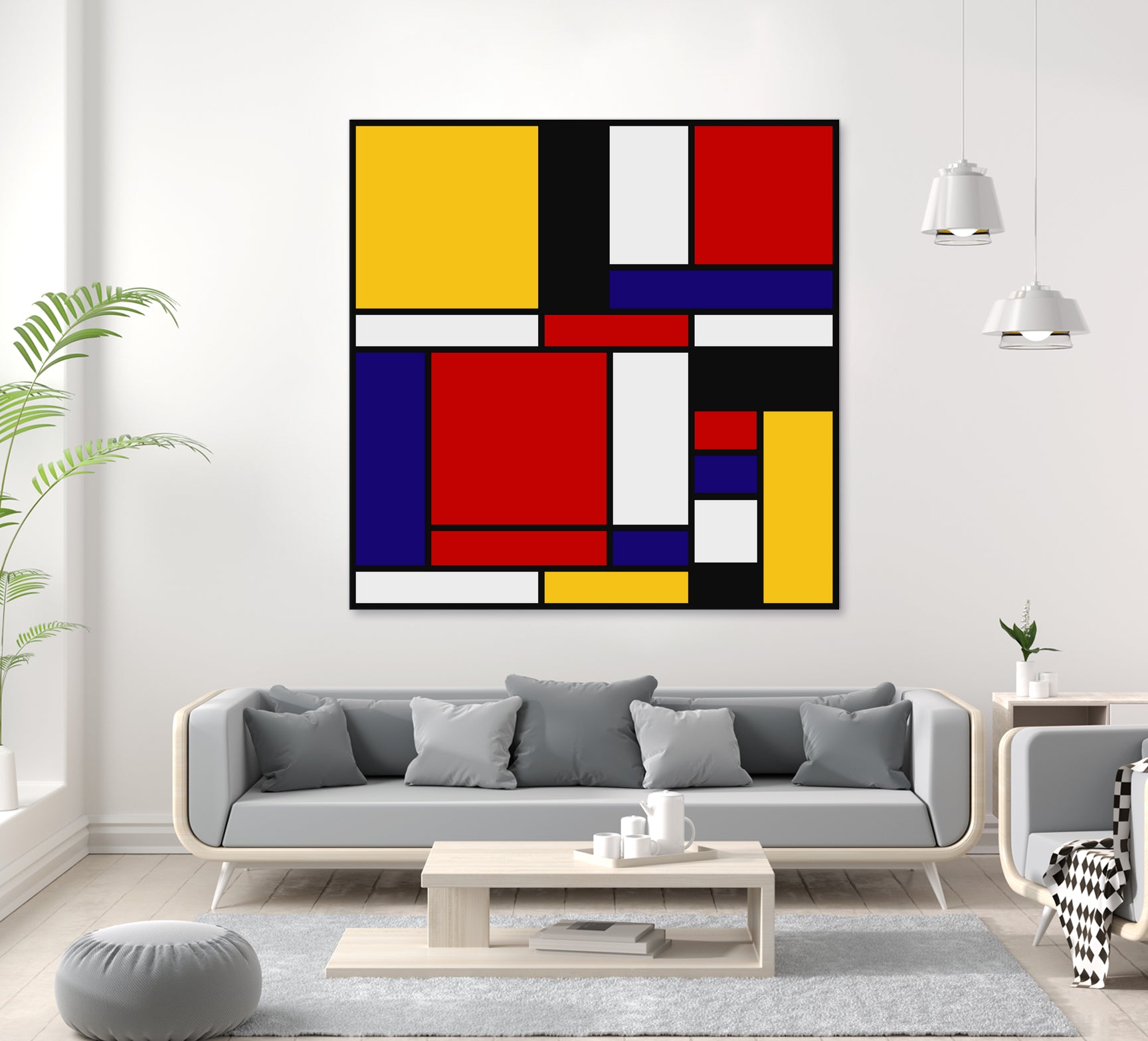 Mondrian De Stijl Art Movement by Saadana Shanmukam on GIANT ART - red digital drawing