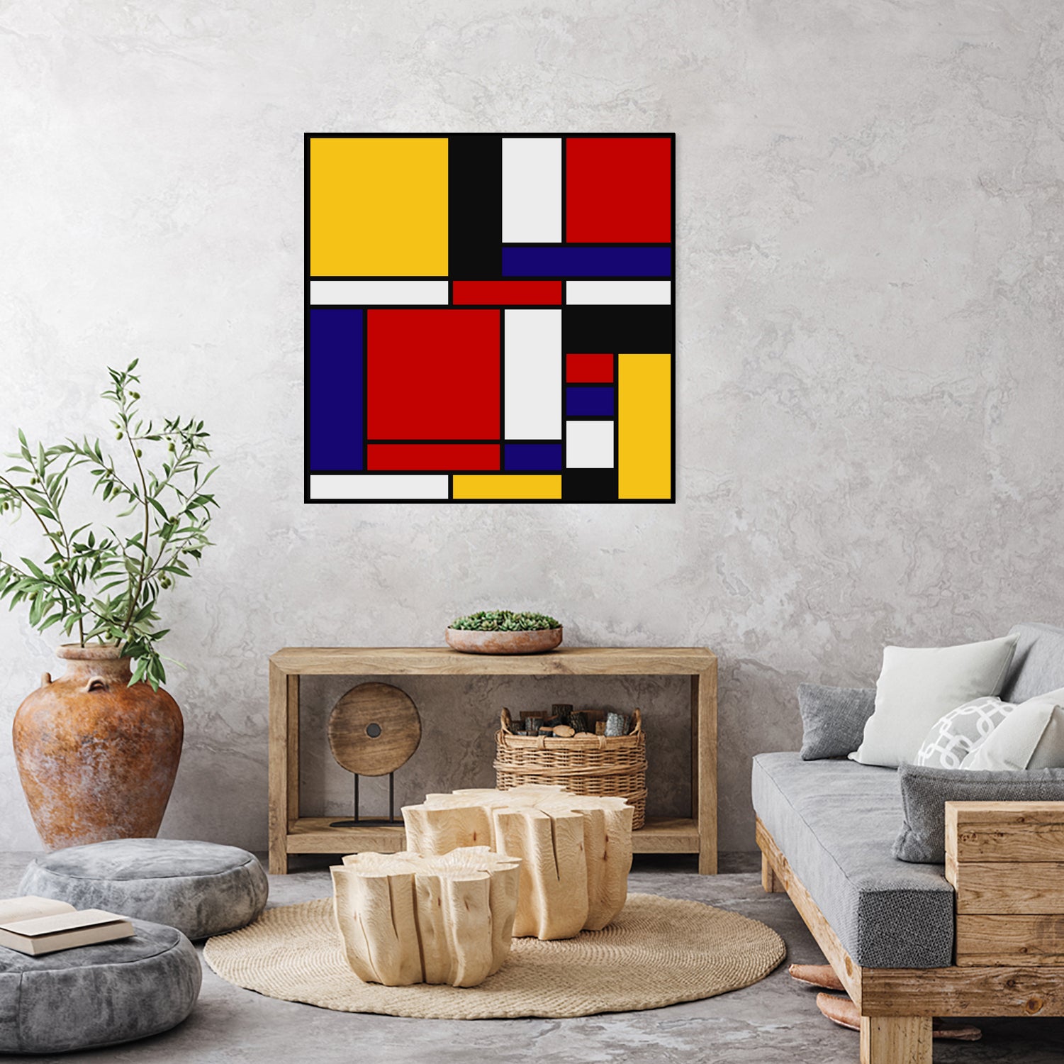 Mondrian De Stijl Art Movement by Saadana Shanmukam on GIANT ART - red digital drawing