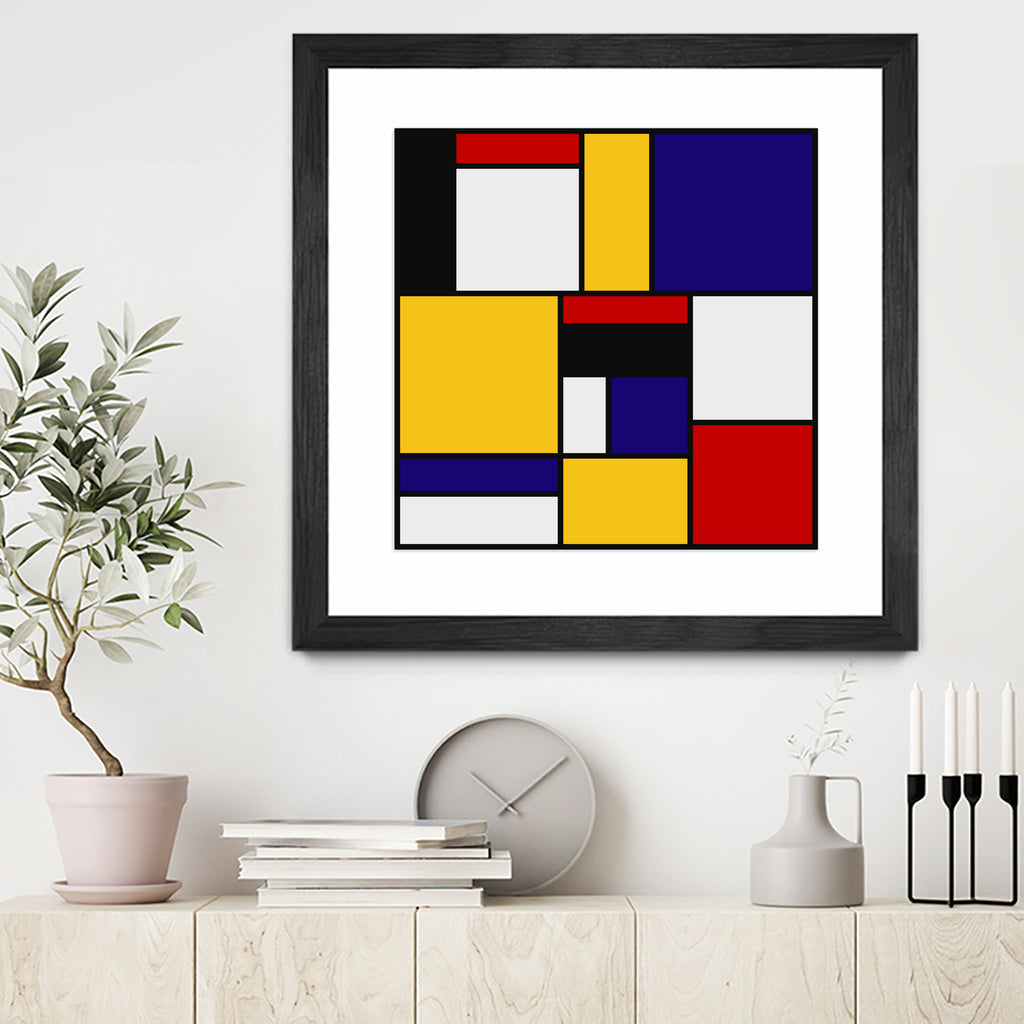 Mondrian De Stijl Art Movement by Saadana Shanmukam on GIANT ART - yellow digital drawing