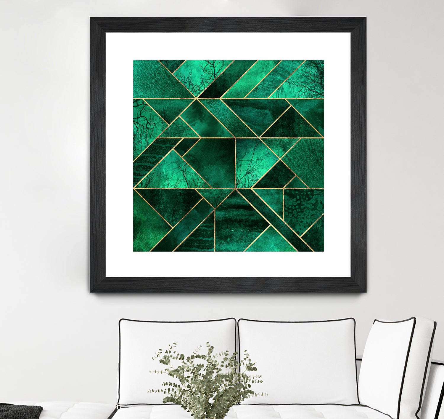 Abstract Nature - Emerald Green by Elisabeth Fredriksson on GIANT ART - green digital painting