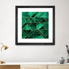 Abstract Nature - Emerald Green by Elisabeth Fredriksson on GIANT ART - green digital painting