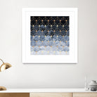 Blue hexagons and diamonds by Elisabeth Fredriksson on GIANT ART - blue digital painting