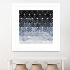 Blue hexagons and diamonds by Elisabeth Fredriksson on GIANT ART - blue digital painting