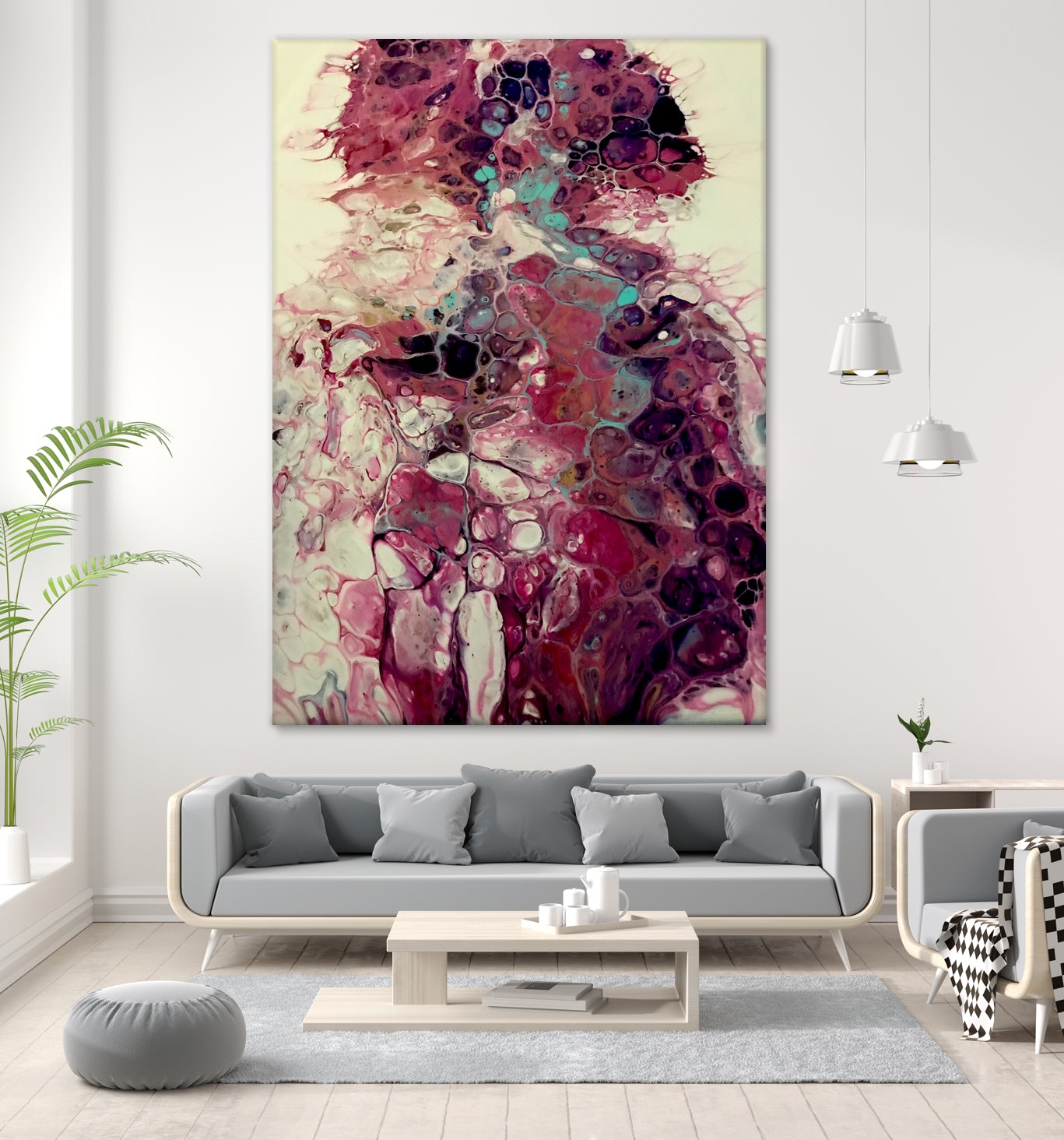 Platonic by L. Renee Jones on GIANT ART - pink mixed media