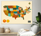 United States Map by Jazzberry Blue on GIANT ART - white vector illustration