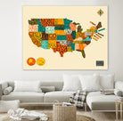 United States Map by Jazzberry Blue on GIANT ART - white vector illustration