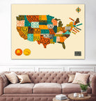 United States Map by Jazzberry Blue on GIANT ART - white vector illustration